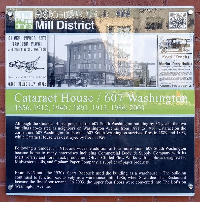 Cataract House / 607 Washington Marker. Click for full size. Cataract House / 607 Washington Marker image. Click for full size.