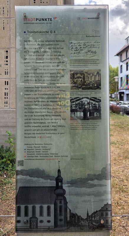 Trinitatiskirche, G 4 / Trinity Church, G 4 Marker. Click for full size. Trinitatiskirche, G 4 / Trinity Church, G 4 Marker image. Click for full size.