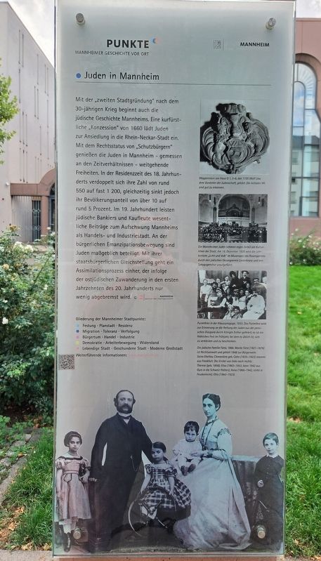 Juden in Mannheim / Jews in Mannheim Marker. Click for full size. Juden in Mannheim / Jews in Mannheim Marker image. Click for full size.