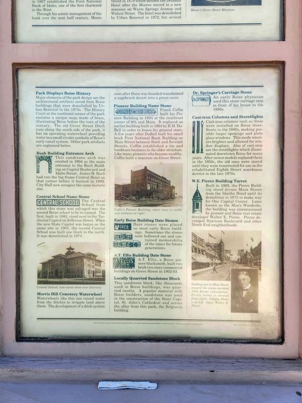 C.W. Moore Park Marker. Click for full size. C.W. Moore Park Marker image. Click for full size.