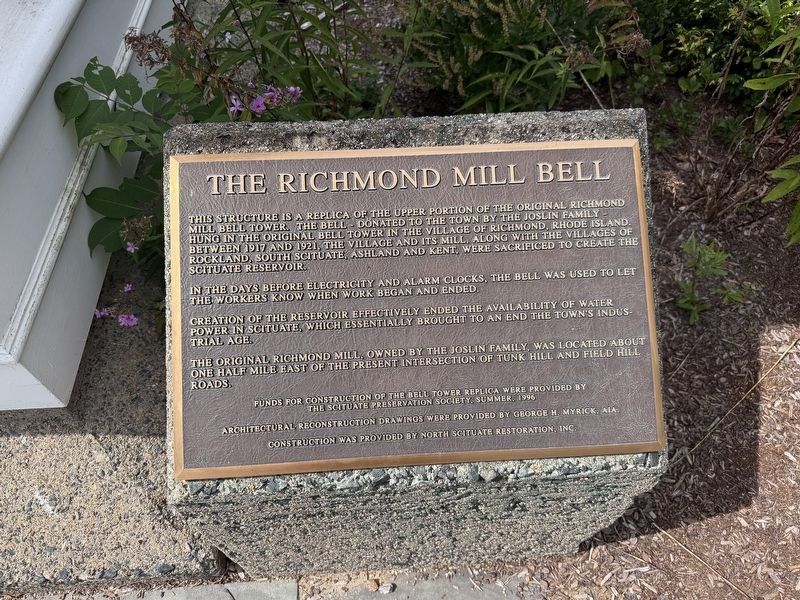 The Richmond Mill Bell Marker. Click for full size. The Richmond Mill Bell Marker image. Click for full size.