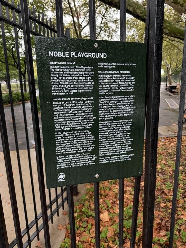 Noble Playground Marker. Click for full size. Noble Playground Marker image. Click for full size.