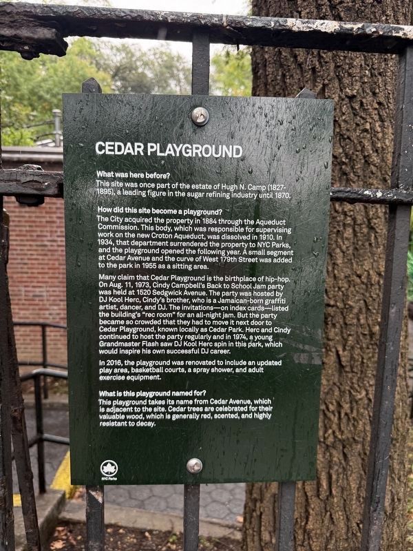 Cedar Playground Marker. Click for full size. Cedar Playground Marker image. Click for full size.