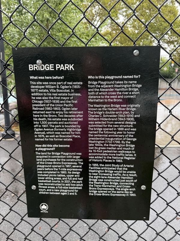 Bridge Park Marker. Click for full size. Bridge Park Marker image. Click for full size.