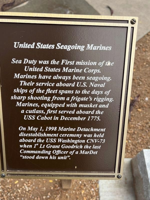 Marine Memorial. Click for full size. Marine Memorial image. Click for full size.