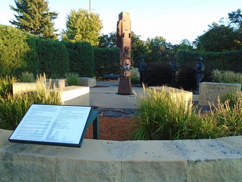 9/11 Memorial Park and Designer Gene Ernst's Inspiration and Vision Marker. Click for full size. 9/11 Memorial Park and Designer Gene Ernst's Inspiration and Vision Marker image. Click for full size.