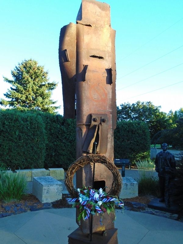 9/11 Memorial Park World Trade Center Beam. Click for full size. 9/11 Memorial Park World Trade Center Beam image. Click for full size.