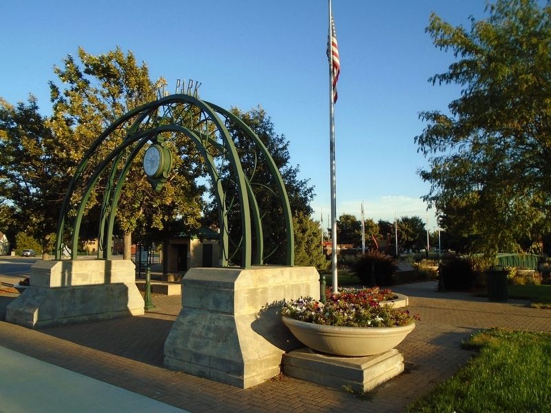 Memorial Park Entrance at Main Street and College Drive. Click for full size. Memorial Park Entrance at Main Street and College Drive image. Click for full size.