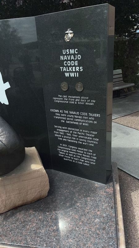 USMC Navajo Code Talkers WWII Memorial image. Click for full size.