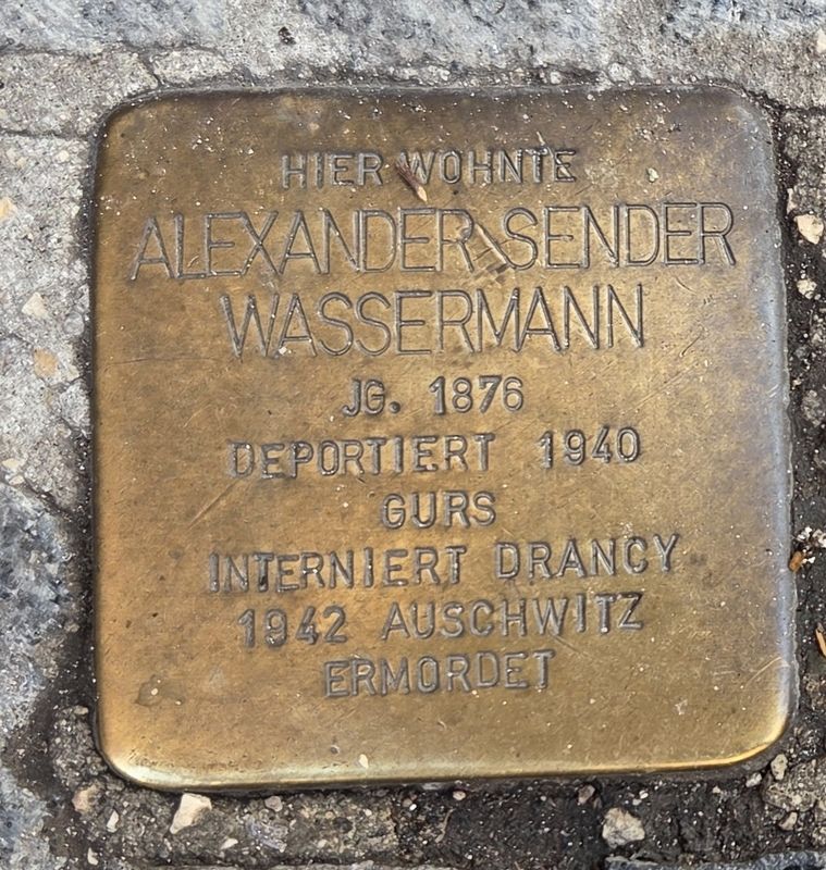 Alexander Sender Wassermann Marker. Click for full size. Alexander Sender Wassermann Marker image. Click for full size.