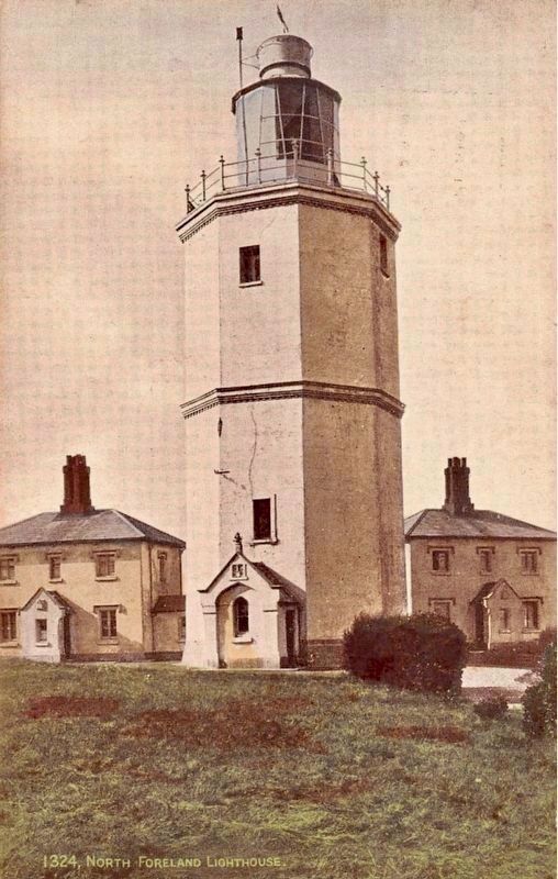 North Foreland Lighthouse, Kent (mentioned on the marker). Click for full size. North Foreland Lighthouse, Kent (mentioned on the marker) image. Click for full size.