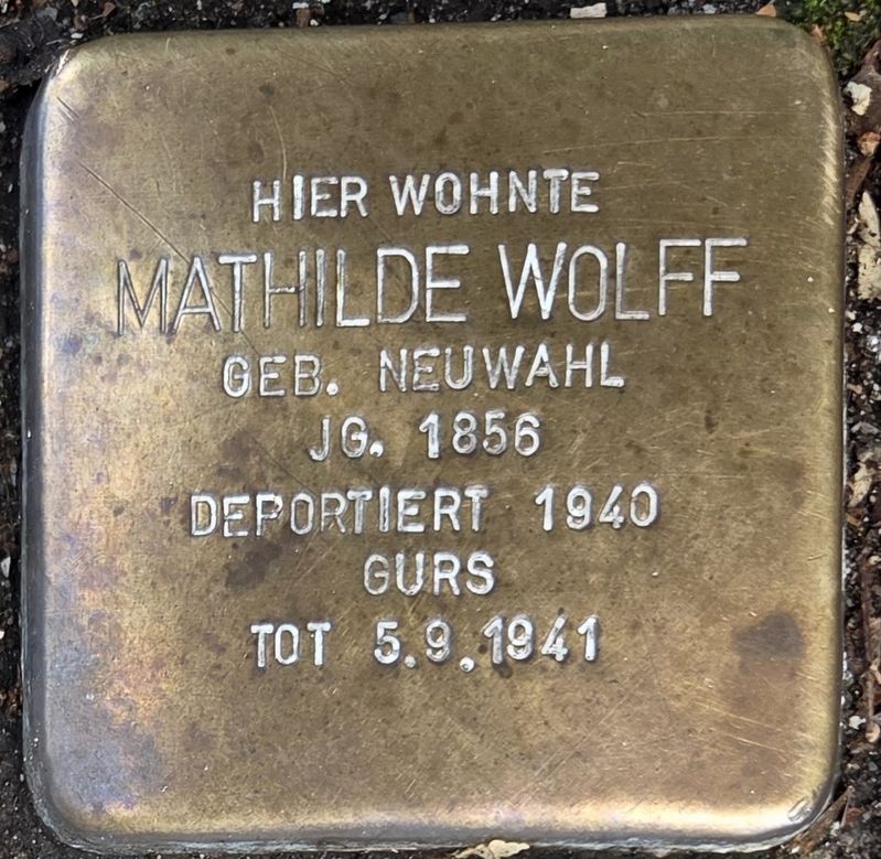 Mathilde Wolff Marker image. Click for full size.