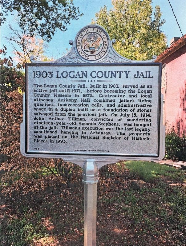 1903 Logan County Jail Marker. Click for full size. 1903 Logan County Jail Marker image. Click for full size.