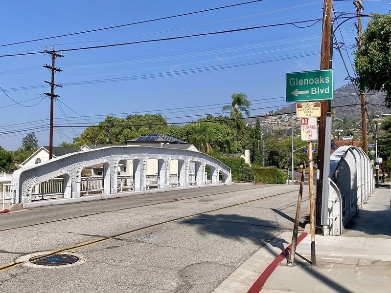 Glenoaks Blvd Bridge and Marker. Click for full size. Glenoaks Blvd Bridge and Marker image. Click for full size.