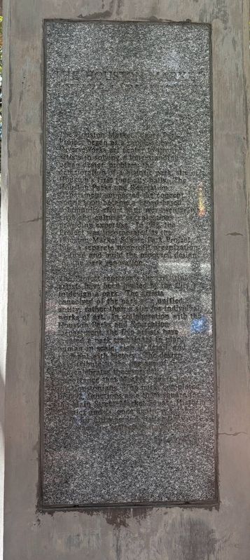 The Houston Market Square Park Project Marker. Click for full size. The Houston Market Square Park Project Marker image. Click for full size.
