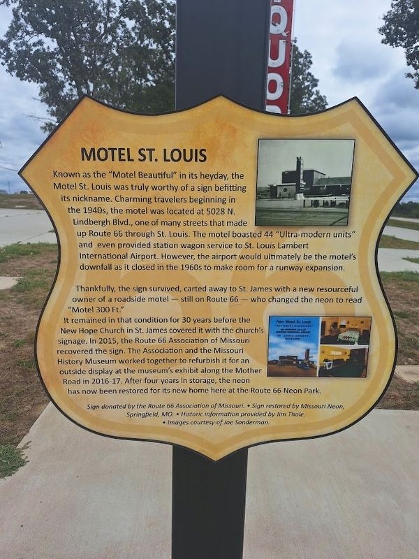 Motel St. Louis Marker. Click for full size. Motel St. Louis Marker image. Click for full size.