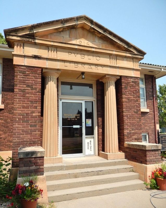 Brenizer Public Library (<i>entrance</i>). Click for full size. Brenizer Public Library (<i>entrance</i>) image. Click for full size.