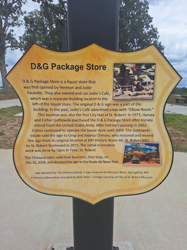 D&G Package Store Marker. Click for full size. D&G Package Store Marker image. Click for full size.