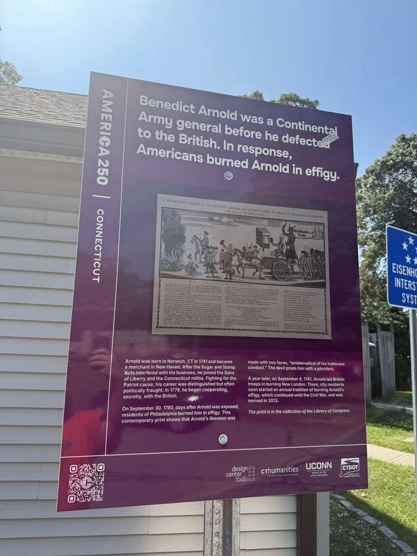Benedict Arnold Marker. Click for full size. Benedict Arnold Marker image. Click for full size.