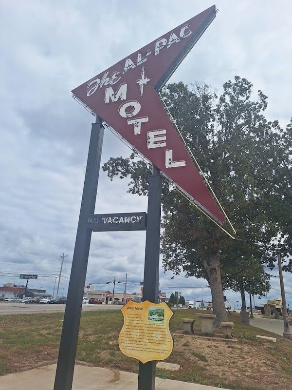 AlPac Motel Marker. Click for full size. AlPac Motel Marker image. Click for full size.