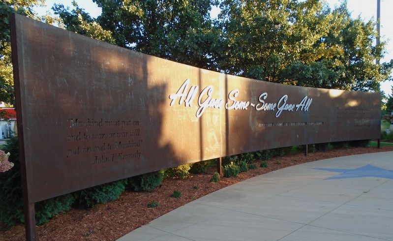 Veterans Memorial Quotation Wall. Click for full size. Veterans Memorial Quotation Wall image. Click for full size.