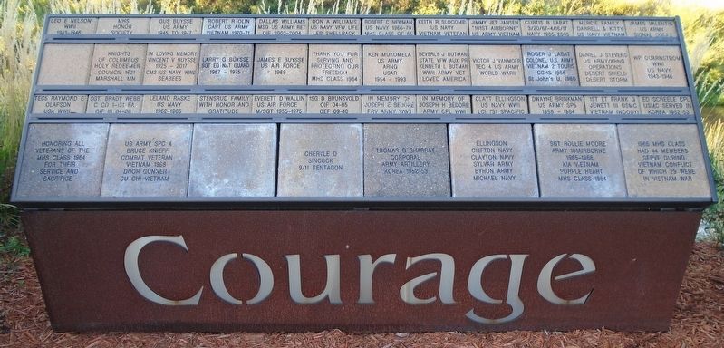 Veterans Memorial Courage Panel. Click for full size. Veterans Memorial Courage Panel image. Click for full size.