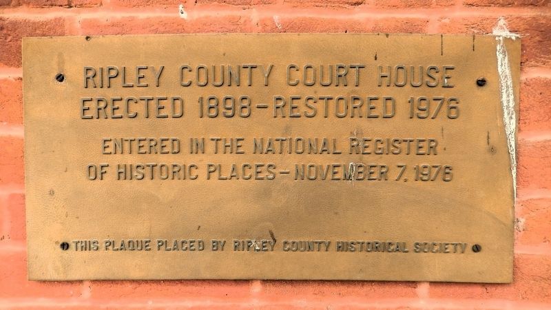 Ripley County Court House Marker image. Click for full size.