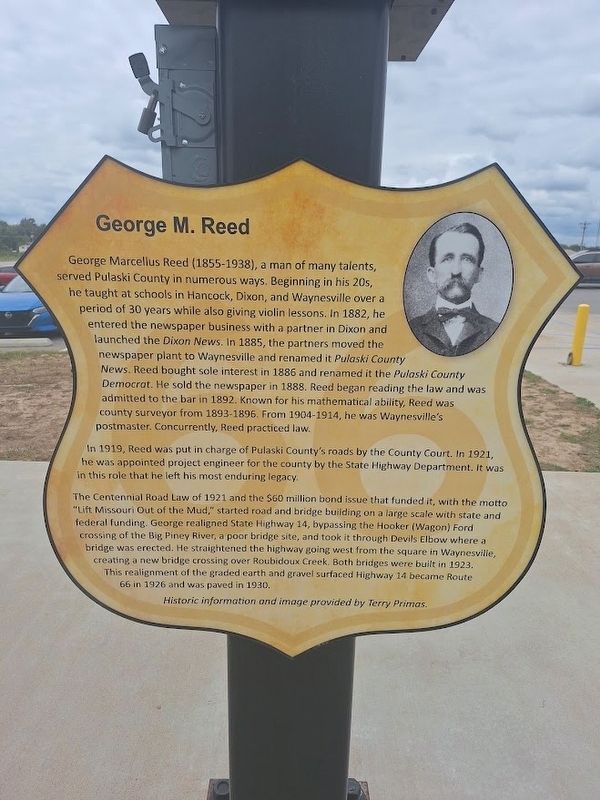 George M. Reed Marker. Click for full size. George M. Reed Marker image. Click for full size.