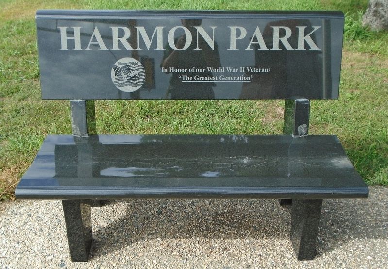 Harmon Park World War II Memorial Bench image. Click for full size.
