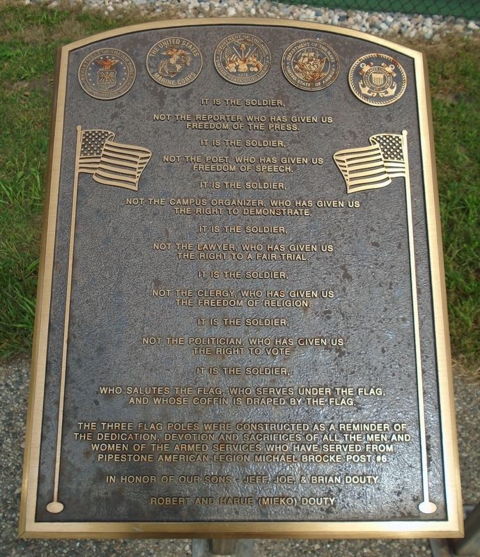 Veterans Memorial Marker. Click for full size. Veterans Memorial Marker image. Click for full size.