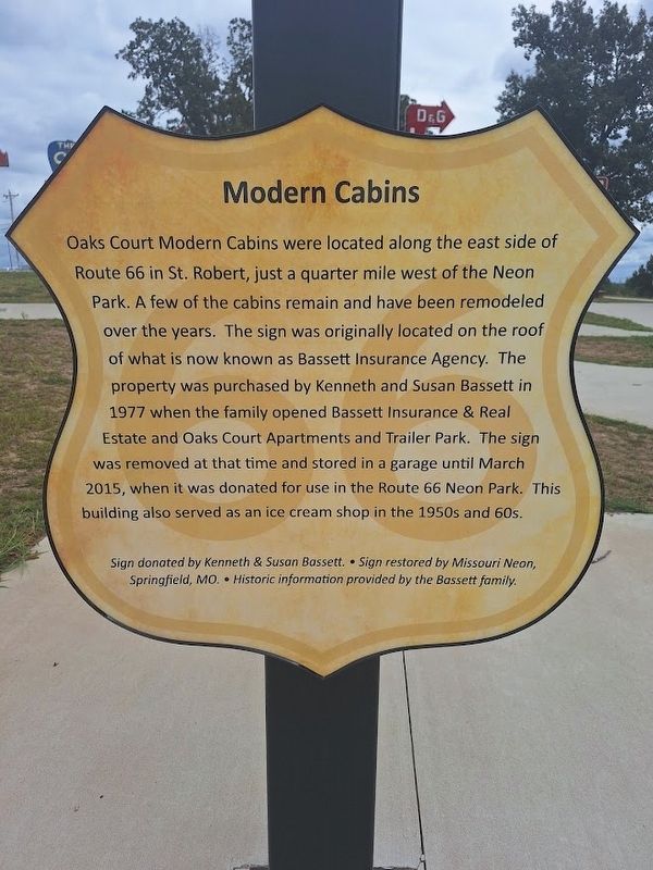 Modern Cabins Marker. Click for full size. Modern Cabins Marker image. Click for full size.