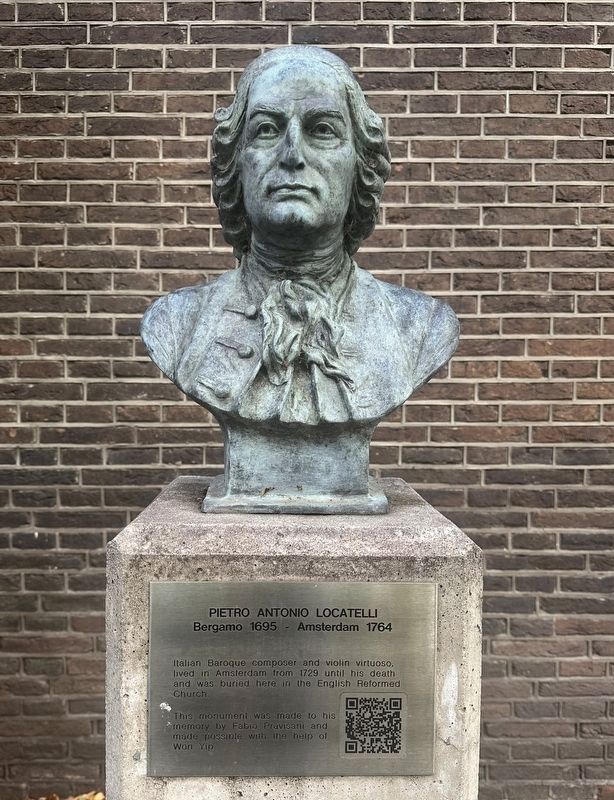 Pietro Antonio Locatelli bust and marker. Click for full size. Pietro Antonio Locatelli bust and marker image. Click for full size.