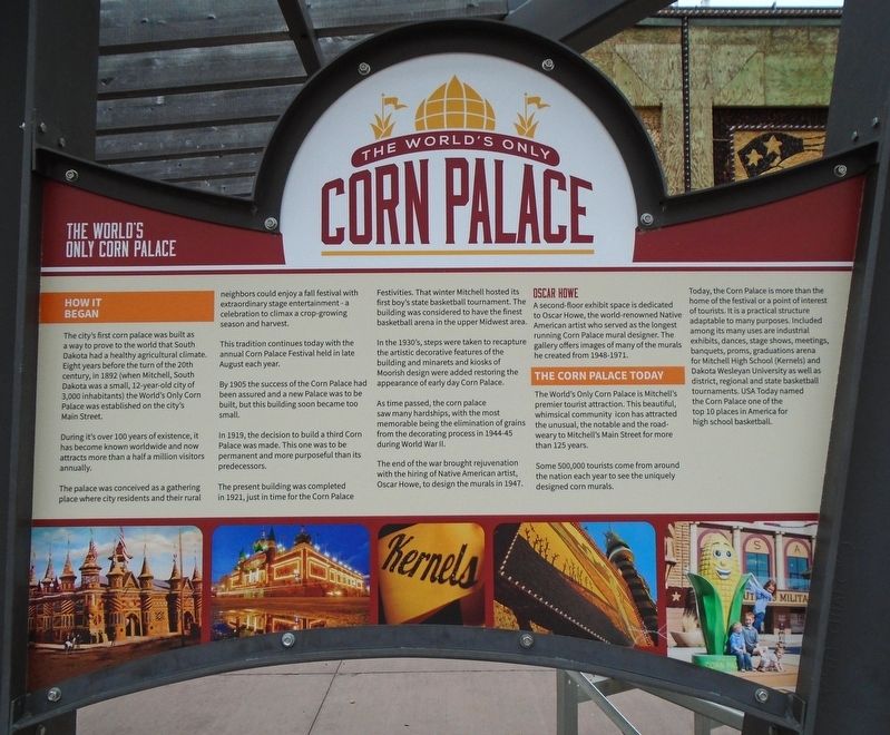 The World's Only Corn Palace Marker (front). Click for full size. The World's Only Corn Palace Marker (front) image. Click for full size.