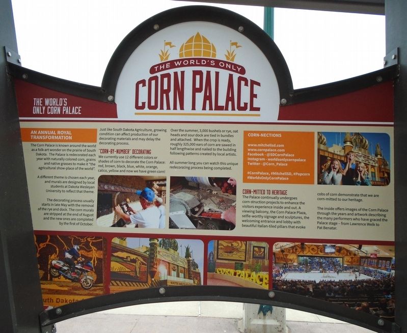 The World's Only Corn Palace Marker (back). Click for full size. The World's Only Corn Palace Marker (back) image. Click for full size.