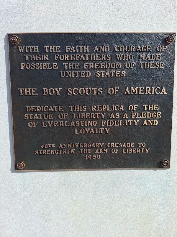 Replica of the Statue of Liberty Marker. Click for full size. Replica of the Statue of Liberty Marker image. Click for full size.