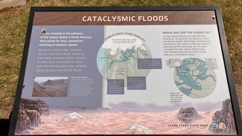 Cataclysmic Floods Marker. Click for full size. Cataclysmic Floods Marker image. Click for full size.