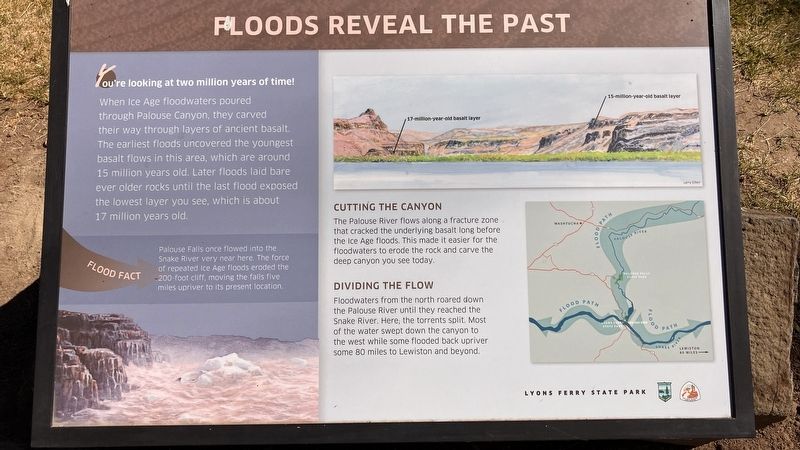 Floods Reveal the Past Marker. Click for full size. Floods Reveal the Past Marker image. Click for full size.