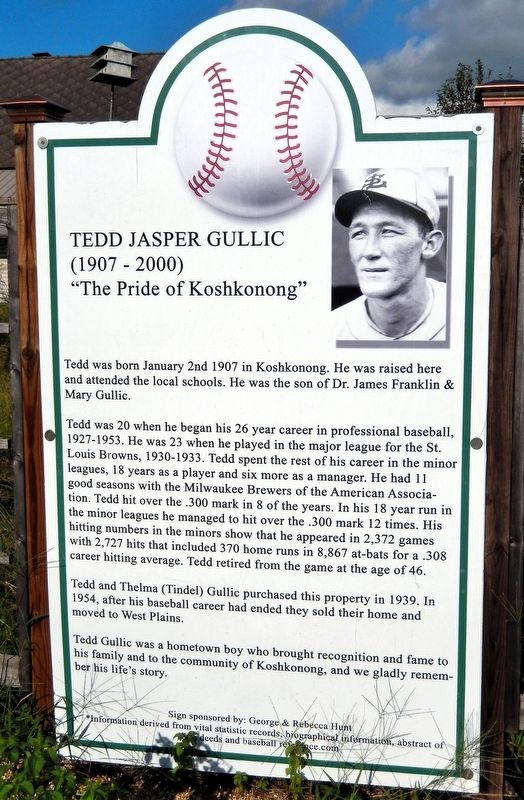 Tedd Jasper Gullic Marker. Click for full size. Tedd Jasper Gullic Marker image. Click for full size.