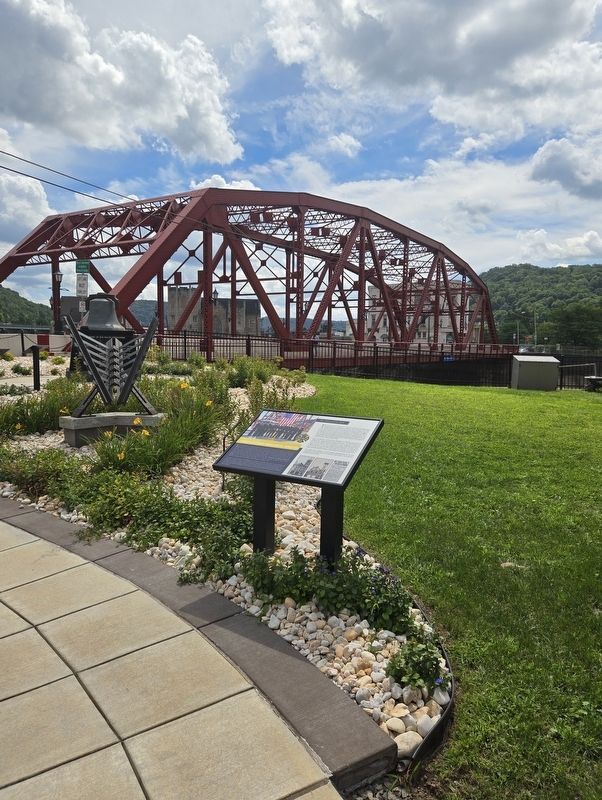 City of Johnstown Firefighters Memorial Bridge Marker. Click for full size. City of Johnstown Firefighters Memorial Bridge Marker image. Click for full size.