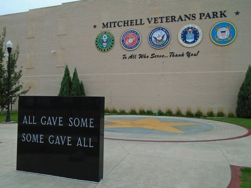 Mitchell Area Service Members Killed In Action Memorial (back). Click for full size. Mitchell Area Service Members Killed In Action Memorial (back) image. Click for full size.