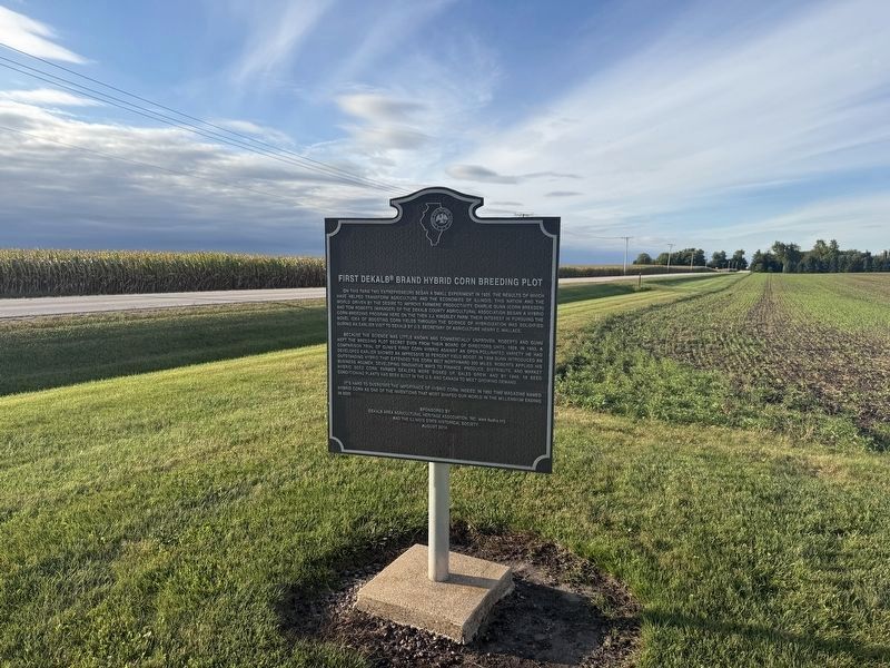 First DeKalb® Brand Hybrid Corn Breeding Plot Marker. Click for full size. First DeKalb® Brand Hybrid Corn Breeding Plot Marker image. Click for full size.