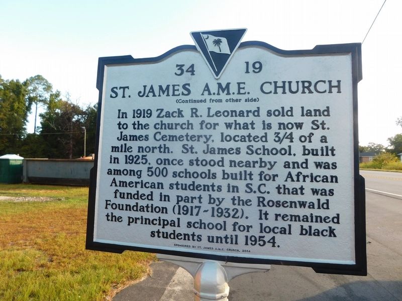 St James A.M.E. Church Marker. Click for full size. St James A.M.E. Church Marker image. Click for full size.