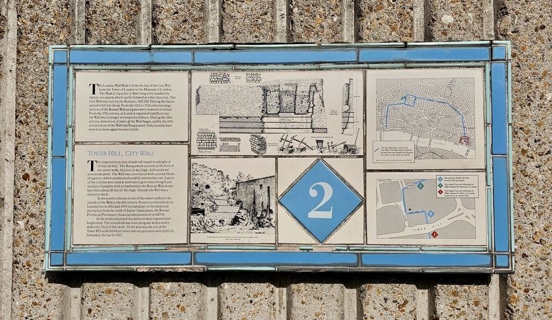 Tower Hill, City Wall Marker. Click for full size. Tower Hill, City Wall Marker image. Click for full size.