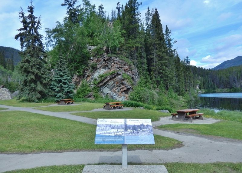 Welcome to Yellowhead Pass National Historic Site Marker. Click for full size. Welcome to Yellowhead Pass National Historic Site Marker image. Click for full size.