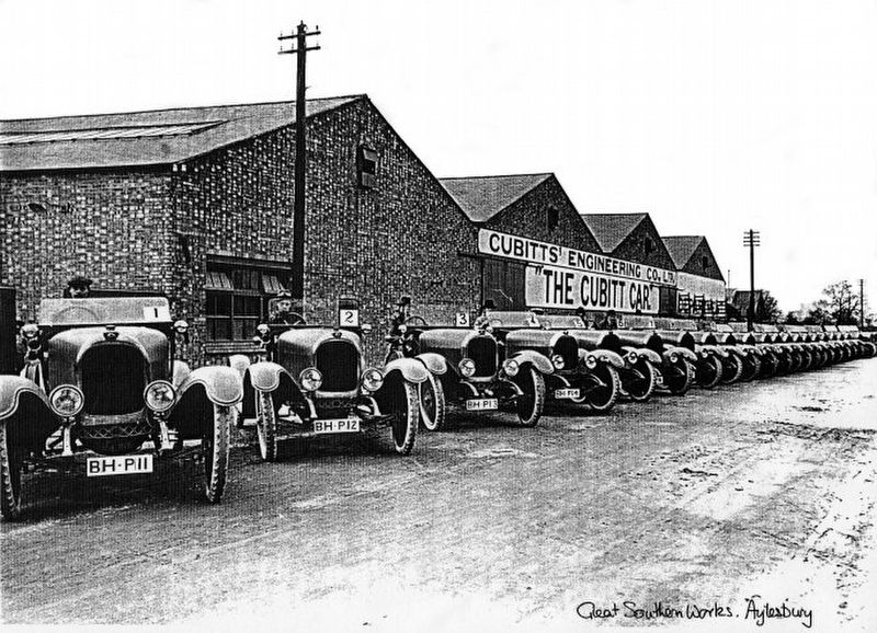Cubitt Car Factory c.1922 at Great Southern Works, Bicester Road, Aylesbury. Click for full size. Cubitt Car Factory c.1922 at Great Southern Works, Bicester Road, Aylesbury image. Click for full size.