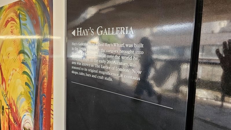 Tower Hill Passageway: Hay's Galleria Marker. Click for full size. Tower Hill Passageway: Hay's Galleria Marker image. Click for full size.