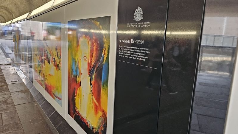 Tower Hill Passageway: Anne Boleyn Marker. Click for full size. Tower Hill Passageway: Anne Boleyn Marker image. Click for full size.