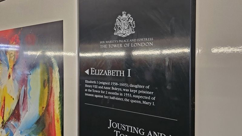 Tower Hill Passageway: Elizabeth I Marker. Click for full size. Tower Hill Passageway: Elizabeth I Marker image. Click for full size.