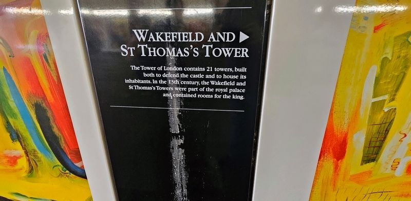 Tower Hill Passageway: Wakefield and St Thomas's Tower Marker. Click for full size. Tower Hill Passageway: Wakefield and St Thomas's Tower Marker image. Click for full size.
