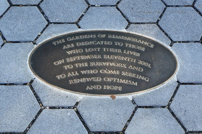 The Gardens of Remembrance plaque. Click for full size. The Gardens of Remembrance plaque image. Click for full size.